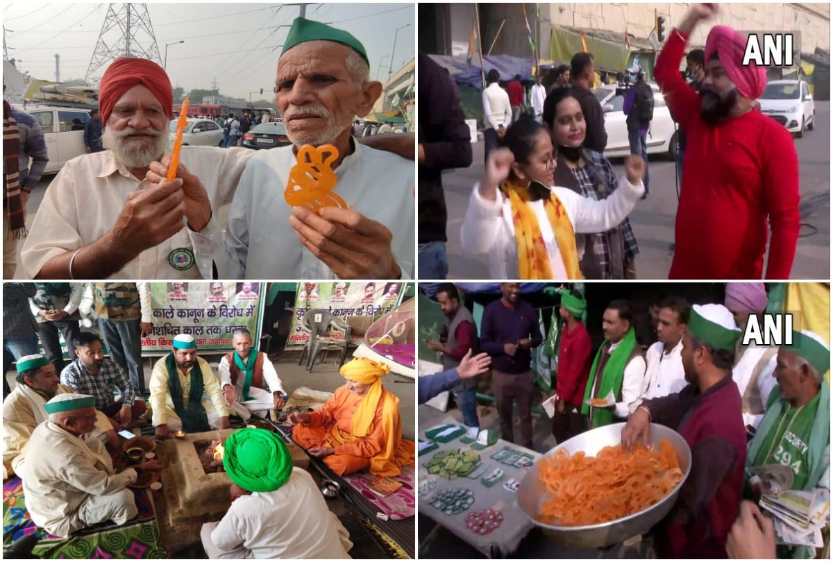 Announcement of the return of agricultural laws There is an atmosphere of happiness among the farmers on the border