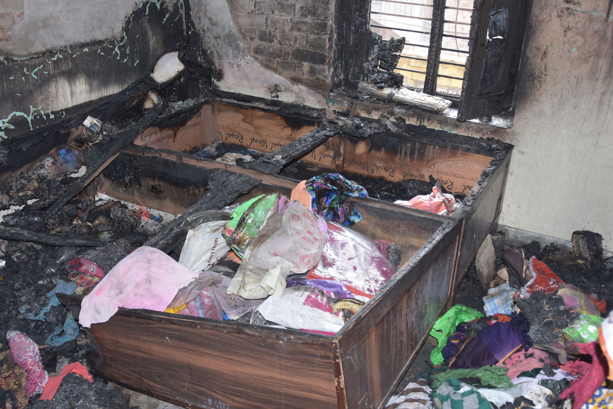 Heavy damage due to house fire