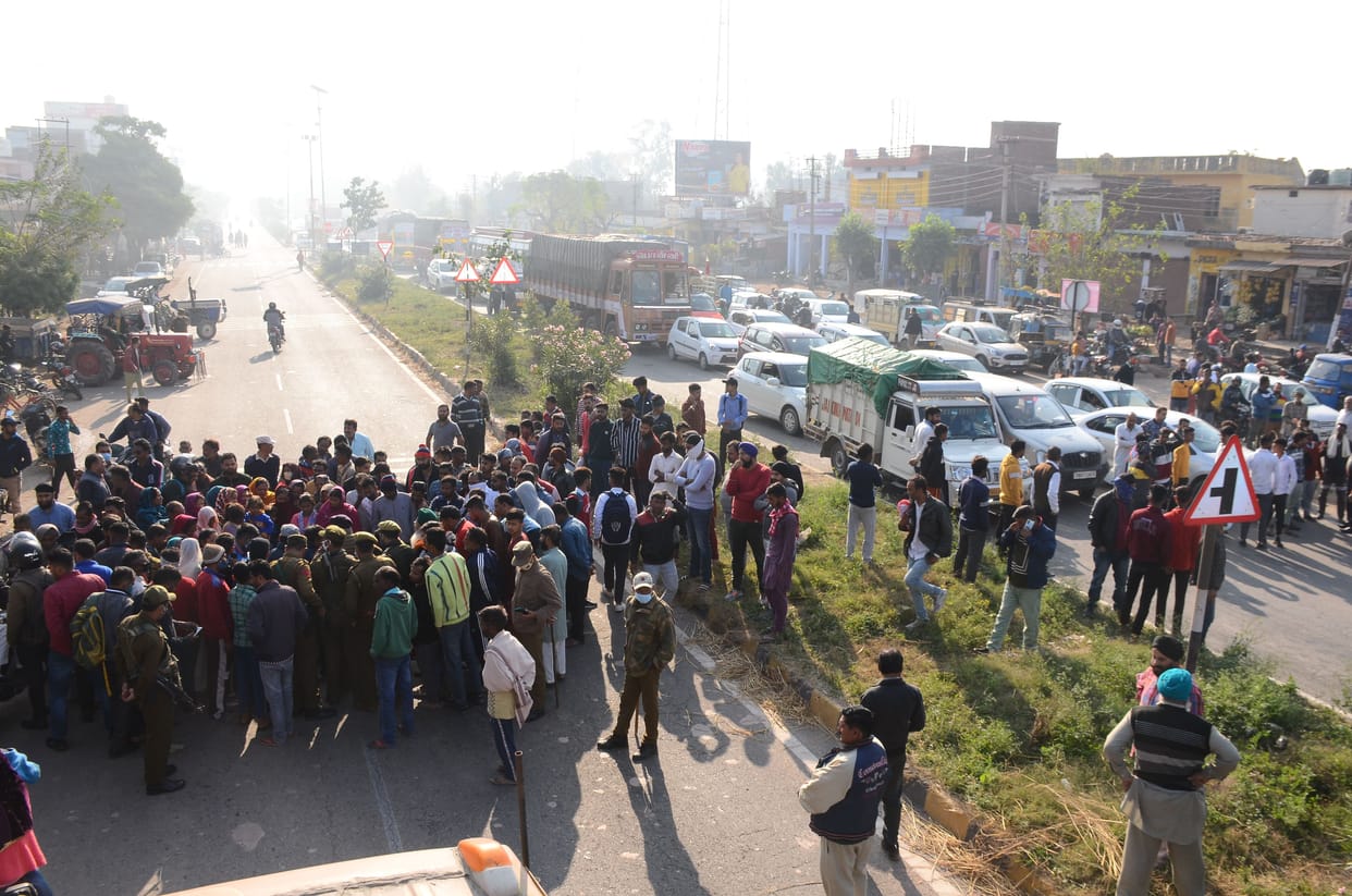 Uproar over woman's death, relatives jammed the highway