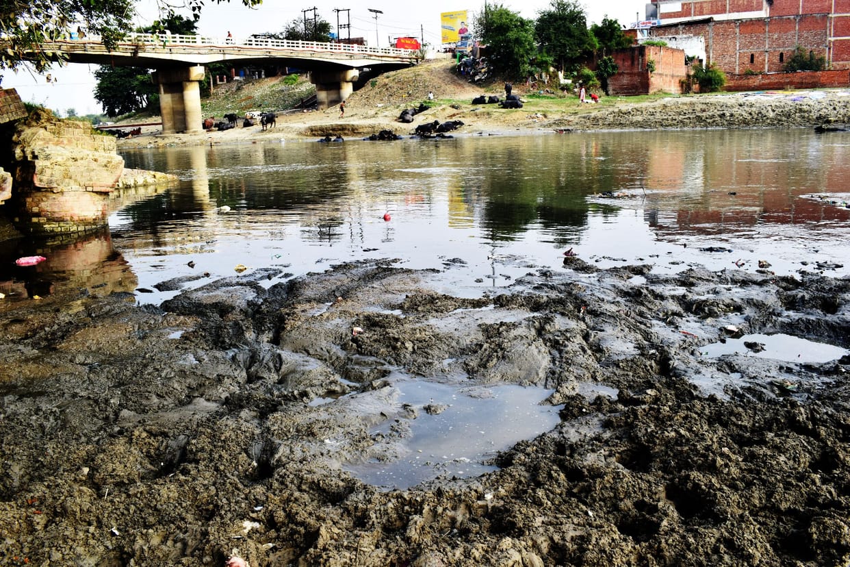polution in river