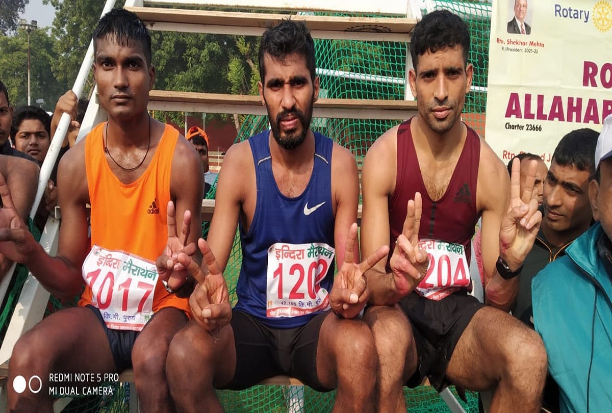 Prayagraj: Army's Velyappa AB wins Indira Marathon, Prayagraj Anil ranks second