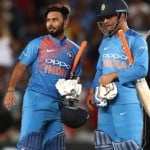 ऋषभ पंत और महेन्द्र सिंह धोनी