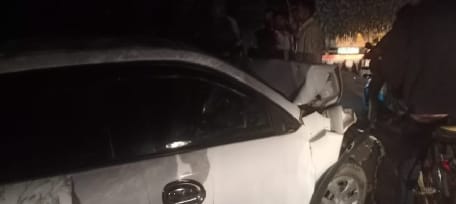 Four injured in crane and car collision, three seriously admitted
