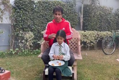 Sonu sood share video of making braids of his niece for school fans are showering love