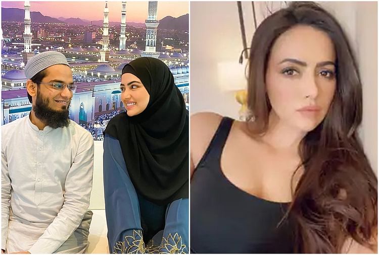 Social Media Sana Khan Wished Husband Mufti Anas On The First Wedding Anniversary Shared Photo 