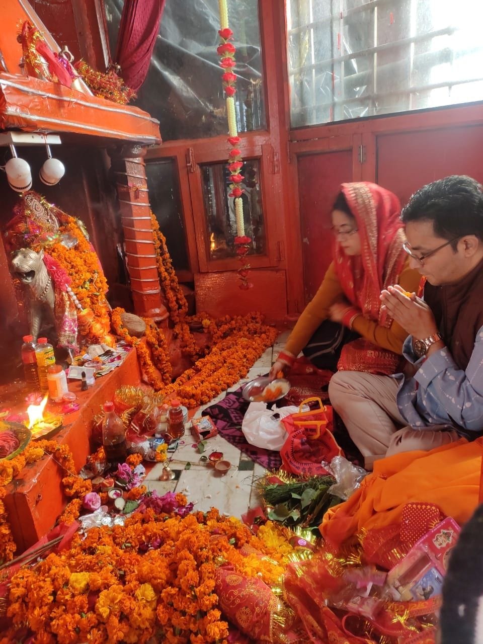 Nepali Ambasador in Poornagiri Temple