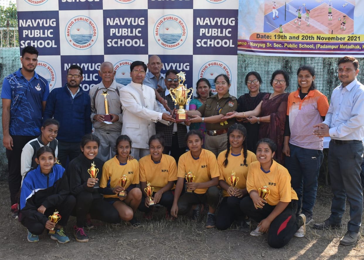 Navyug School became the champion of volleyball competition