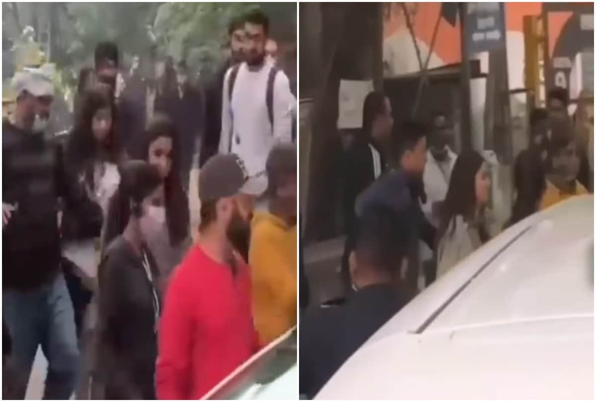 Rocky or Rani Ki Prem Kahani shooting Alia Bhatt Ranveer Singh and Karan Johar spotted in lajpat Nagar market