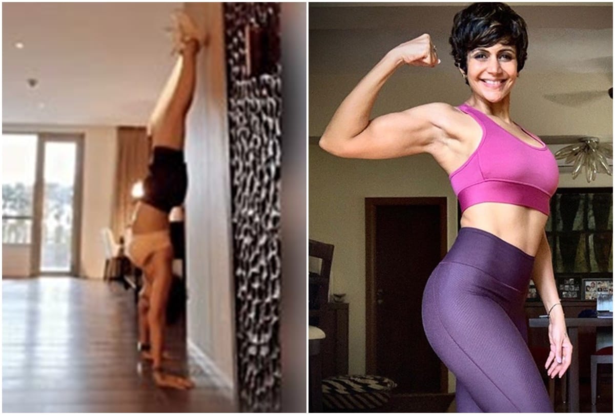 Social media: Mandira Bedi shared a video while exercising fans were shocked to see doing 33 handstand together