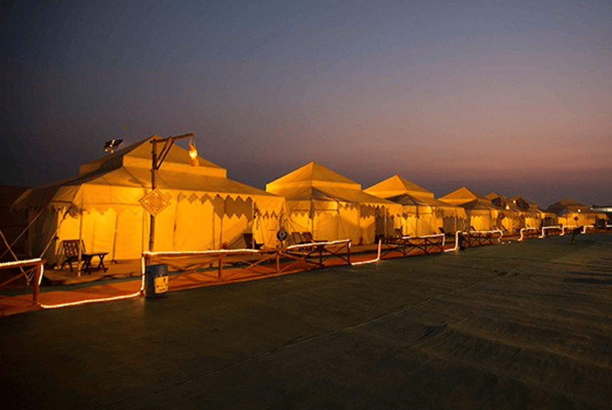 tent city in banaras varanasi from Navratri to Shivratri in bank of ganga paar reti on  lines of Run of Kutch