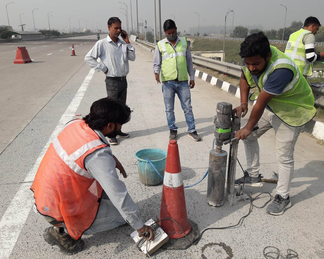 NHAI engineers took samples from EPE