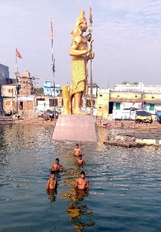 Devotees take a dip in the holy rivers and take a dip of faith