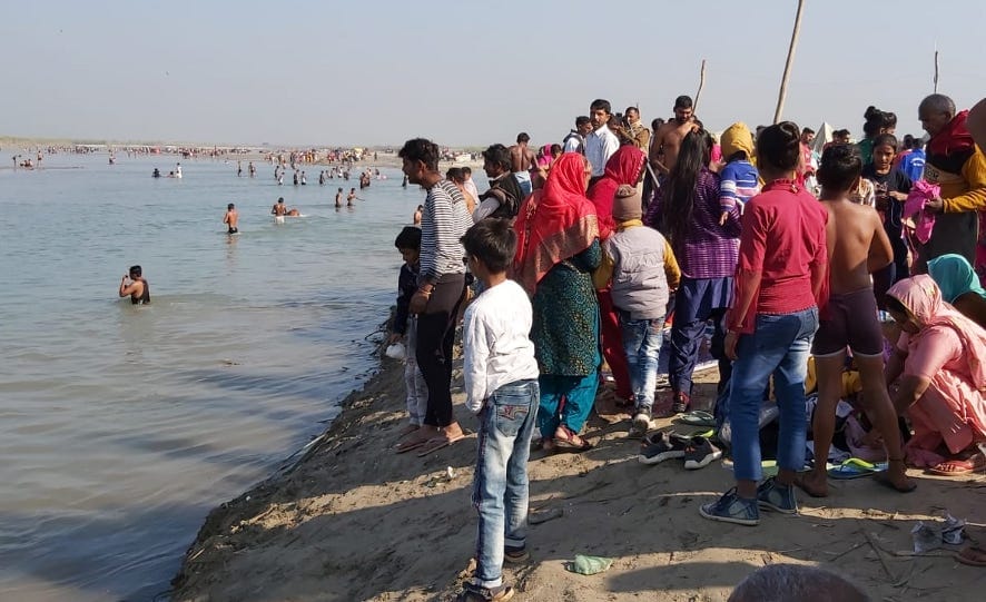 Devotees take a dip of faith in the Ganges