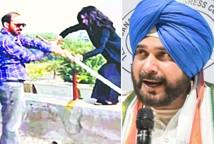 Black flag unload from Roof of Navjot Singh Sidhu today
