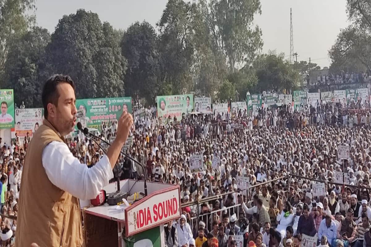 Chaudhary Jayant rally in Muzaffarnagar and targeted PM Modi and CM Yogi after the big decision on agricultural laws