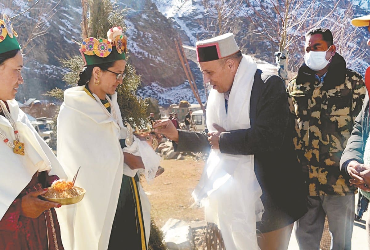 cabinet minister ram lal markanda inaugurate aadi mahotsav in lahaul spiti himachal pradesh