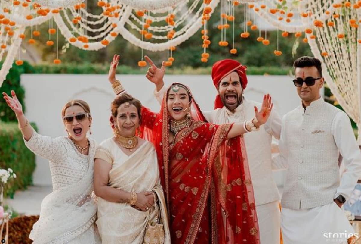 Social media: Rajkummar Rao shared the video of their wedding wife Patralekha  puts sindoor on his forehead