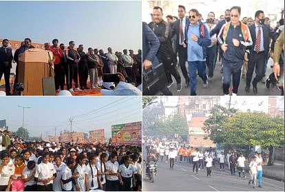 आगरा में मैराथन दौड़ का आयोजन