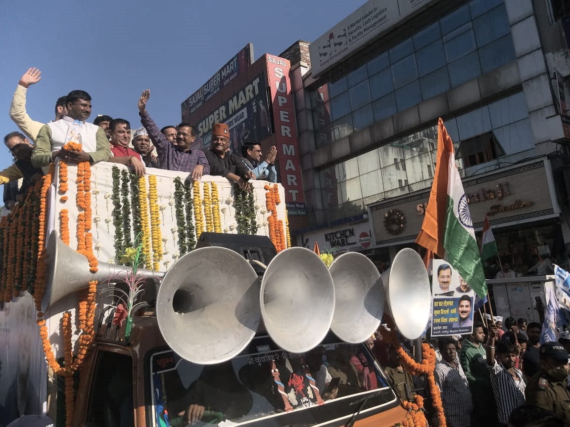 Uttarakhand Election 2022: Arvind kejriwal Comments on Bjp and Congress during Road show in haridwar