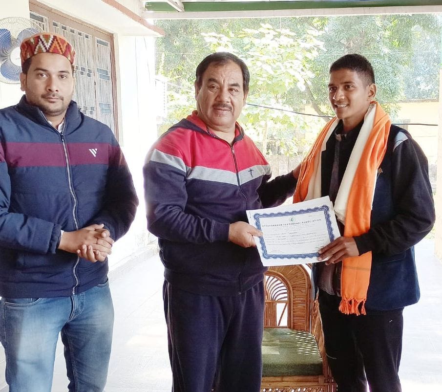 Sportsman Ankit Chaudhary honored by Forest Minister
