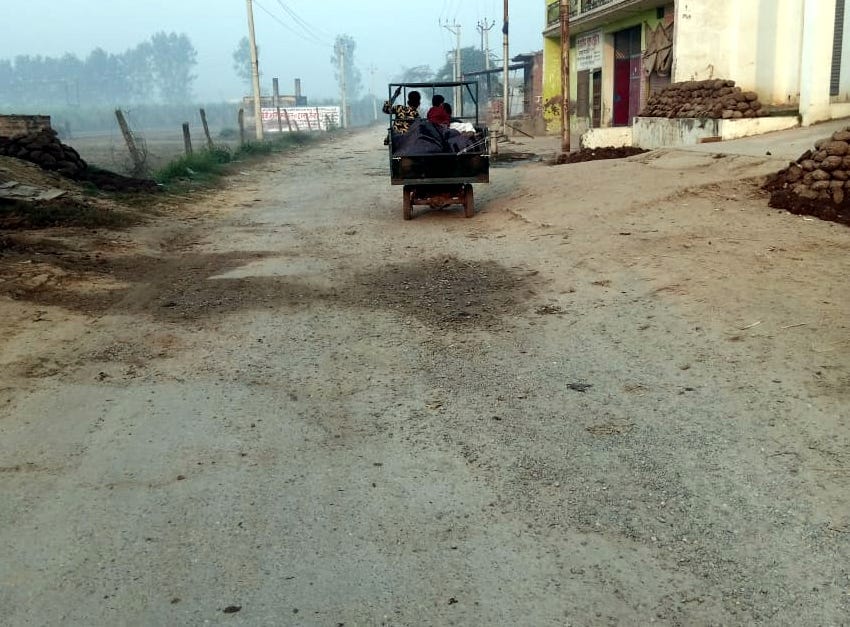 The condition of Gangeru-Isopurtil road deteriorated, passersby of many villages upset