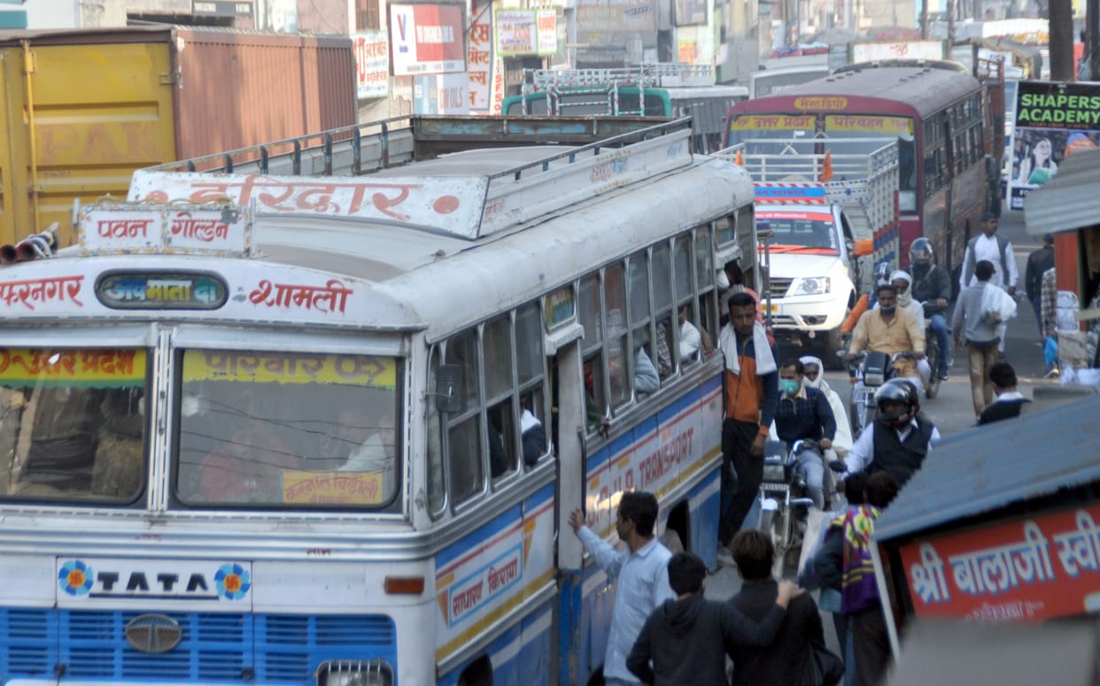 Heavy jam at railway gate