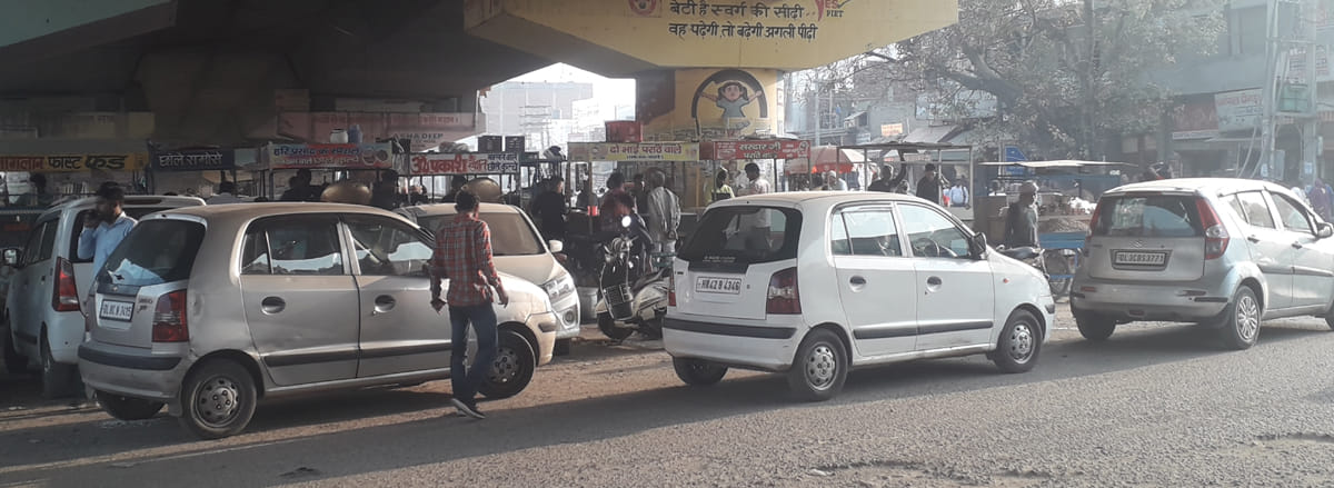 City road construction started, traffic police upset