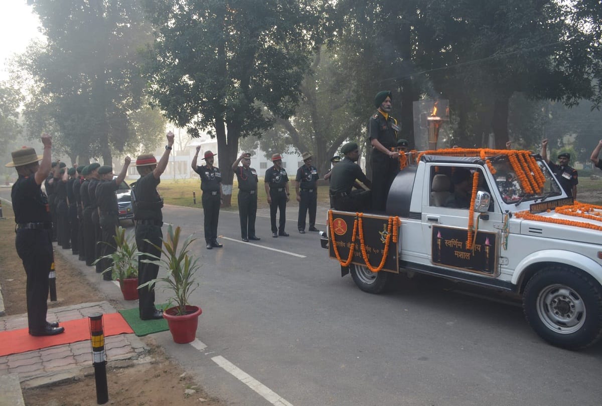 swarnim vijay mashaal torch was warmly welcomed