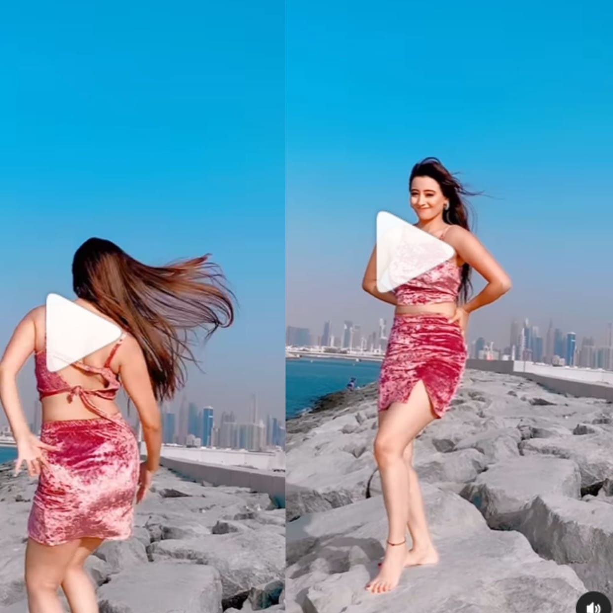 Bhojpuri: Bhojpuri actress Shweta Mahara dances in Dubai, she grooves to Kareena Kapoor Khan's song 'Yeh Ishq Hai'