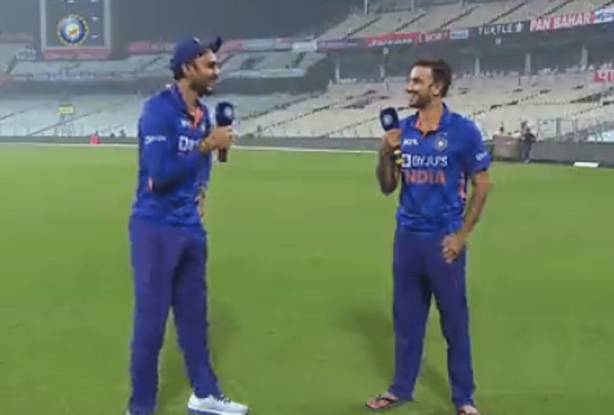 IND vs NZ Looks Like Patels are winning everything, axar patel tells jokingly to harshal patel