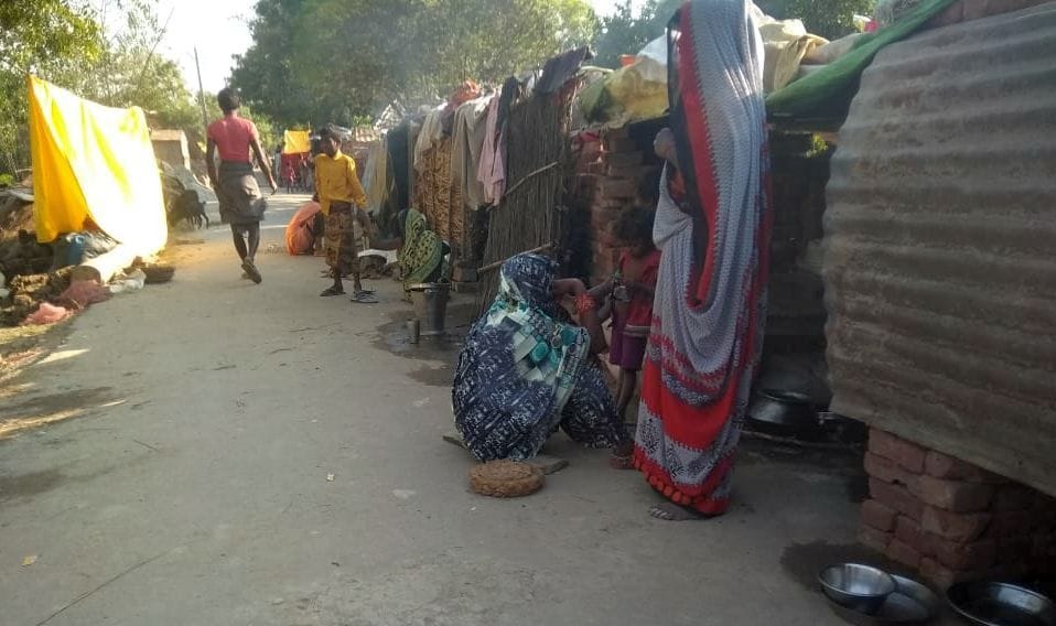 Flood victims spend cold nights under tarpaulin