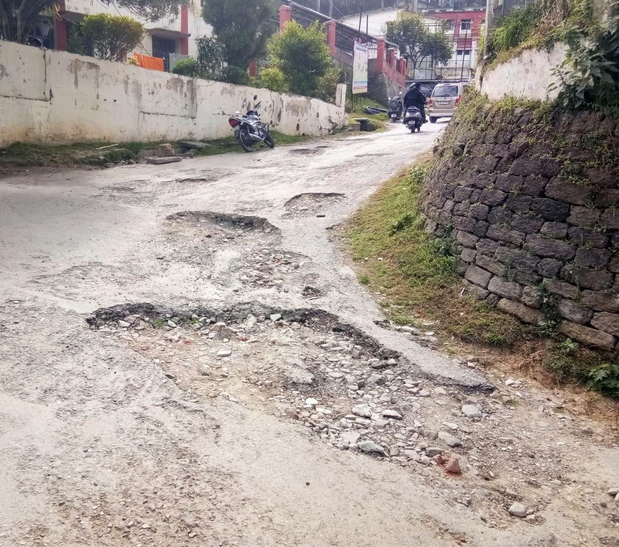 Pothholes in Road