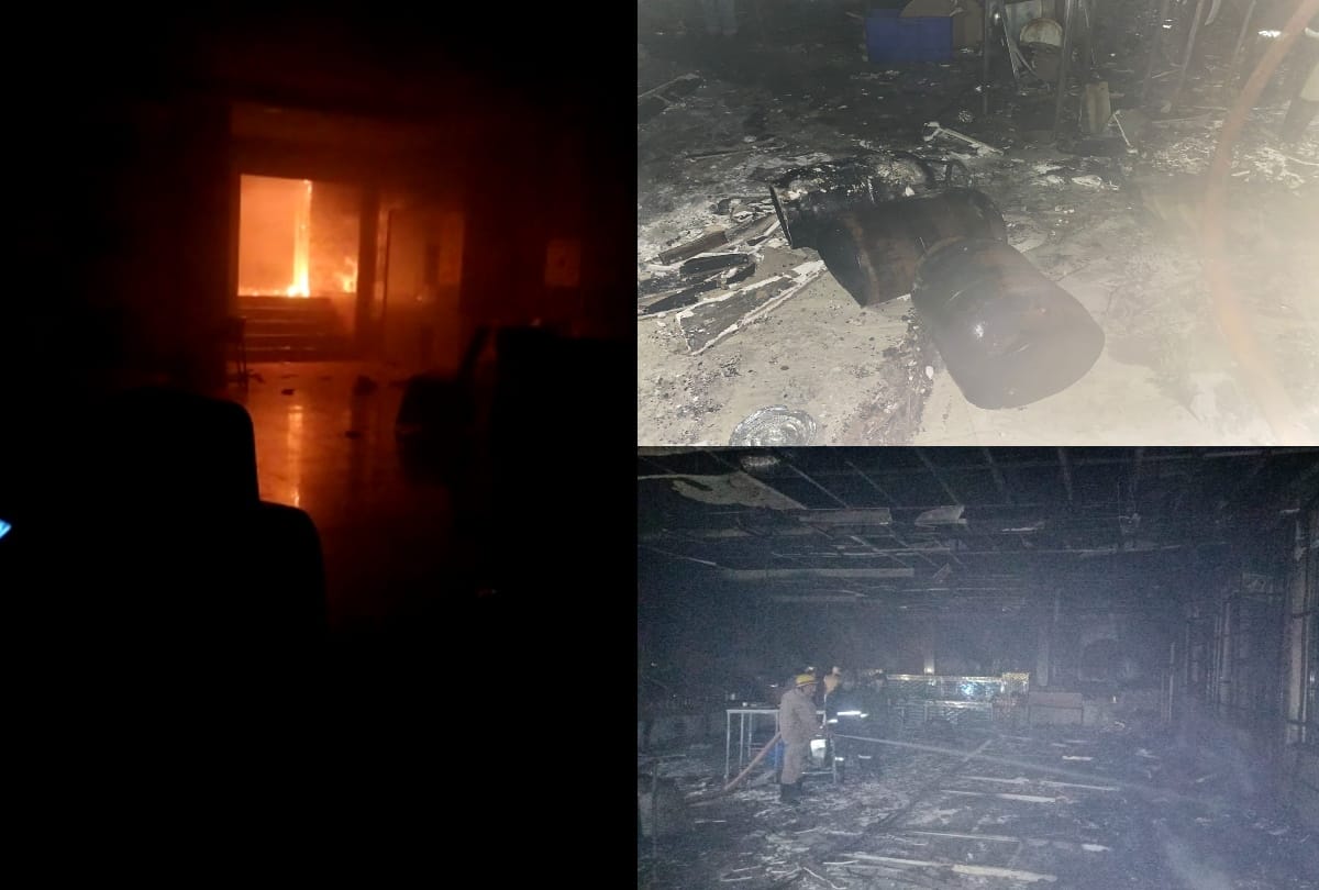 Hapur blast in cylinder at banquet hall during wedding ceremony fire breaks tense situation read detail