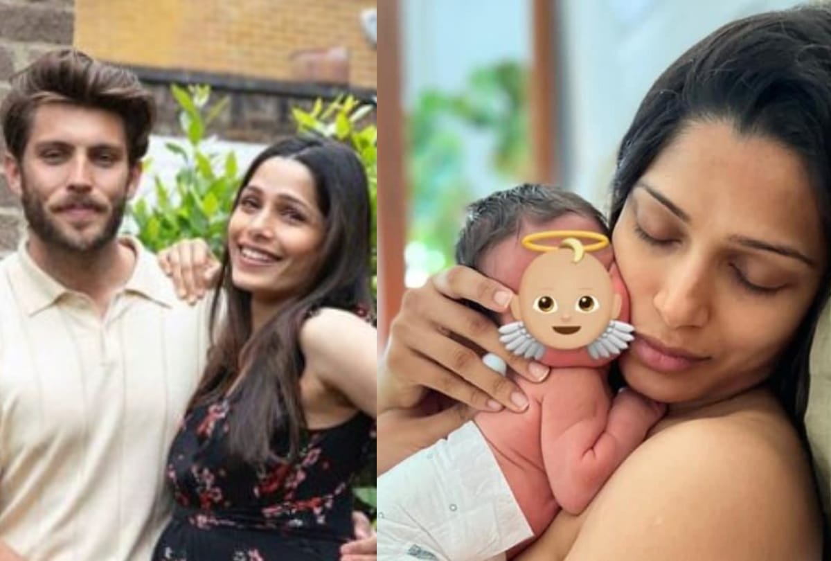 Good news Slumdog Millionaire fame Freida Pinto became a mother shared  photos of her son