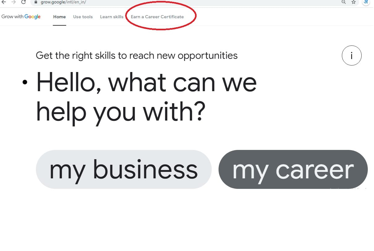 Google announces Google Career Certificates in partnership with Coursera to boost digital skills Earn a Career Certificate Learn job-ready skills with Google