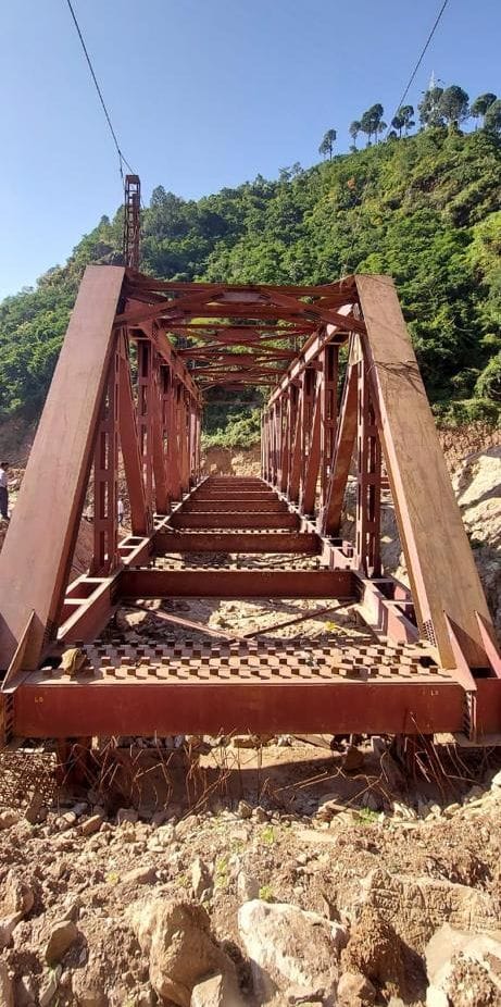 Construction of Asena Motor Bridge in final stage