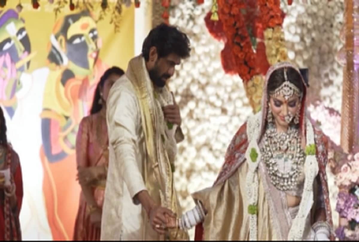 Rana Duggubati aka Bhallaldev and Mihika Bajaj wedding unseen video of liplock going viral