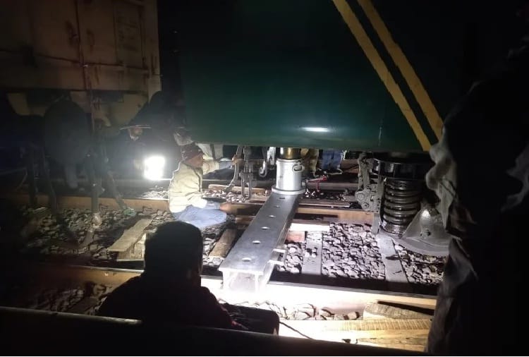 Second derailment in 9 days, fifth coach of parcel train landed from railway line number 8
