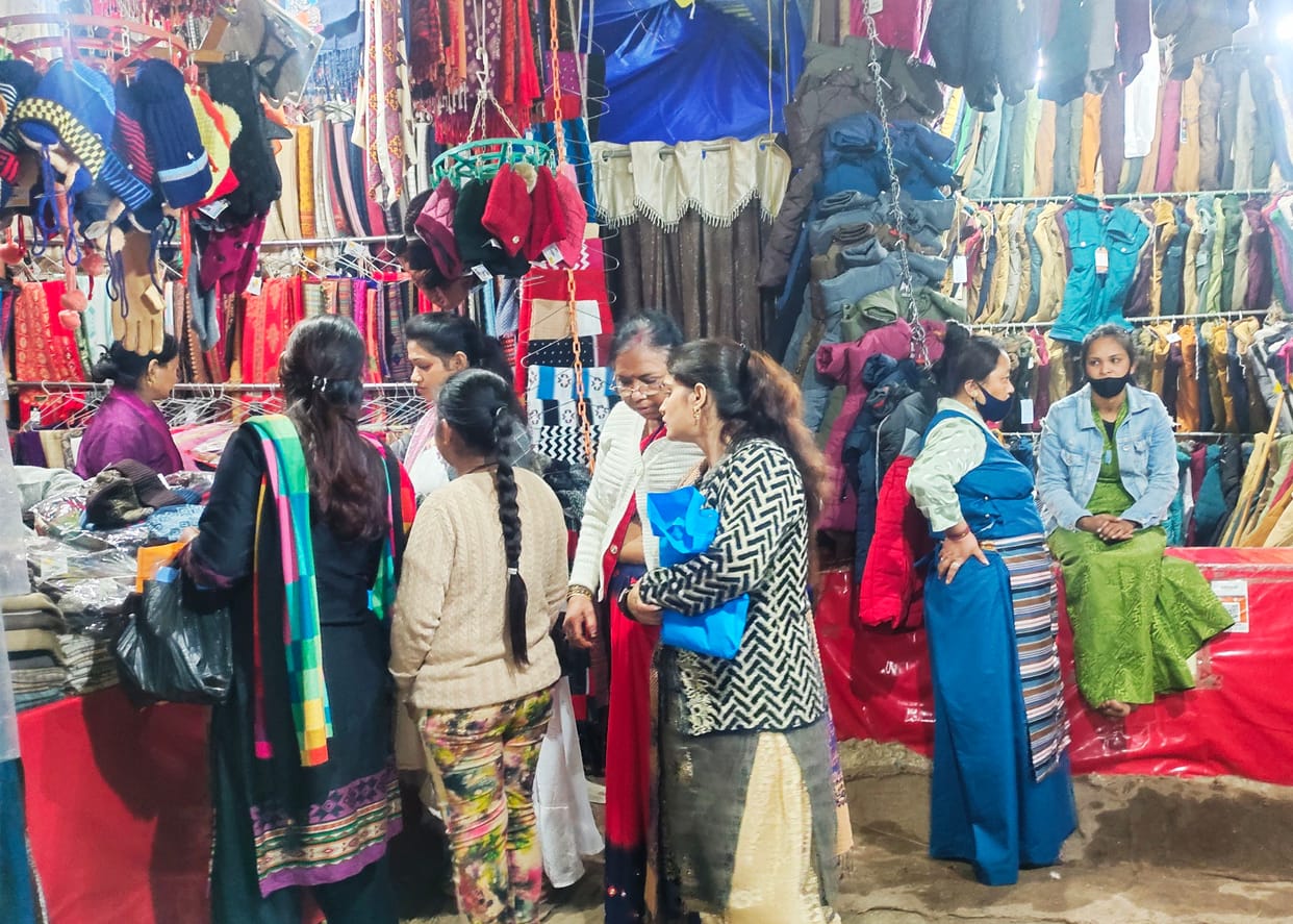 Tibet market decorated in Suhagnagri