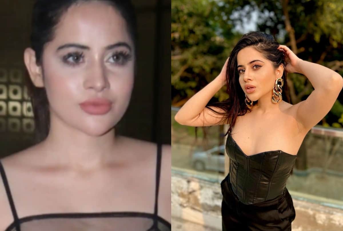 Urfi Javed spotted at Mumbai Airport in lacy black bodysuit