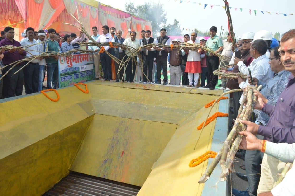 Crushing season started in sugar mill, target of 100 lakh quintals
