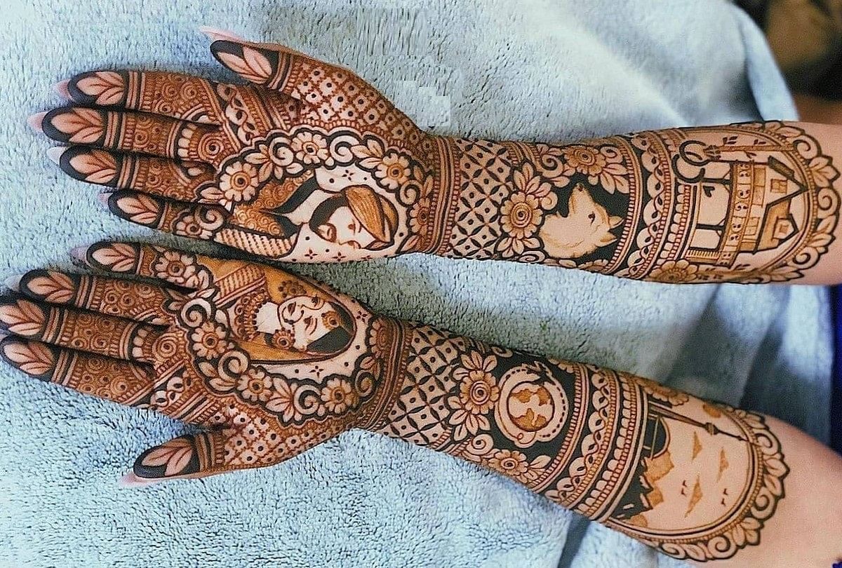 Simple Dulahan Mehandi Design | dulhan mehndi design | bride making using  henna| new mehandi design - YouTube