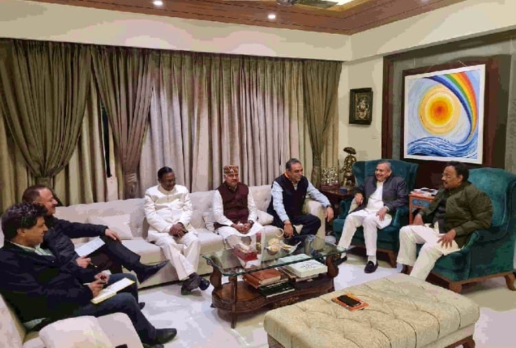 BJP leaders held a meeting ahead of the municipal elections in Chandigarh