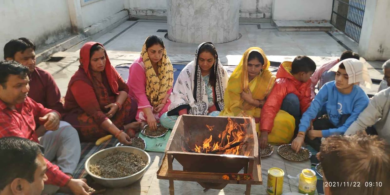 One gets virtue by listening to Shrimad Bhagwat Katha, Yamunanagar
