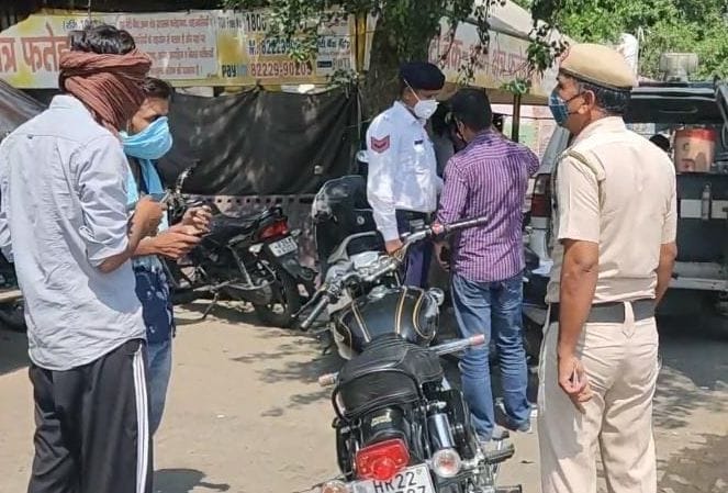 Four bullets challaned for bursting crackers, one seized