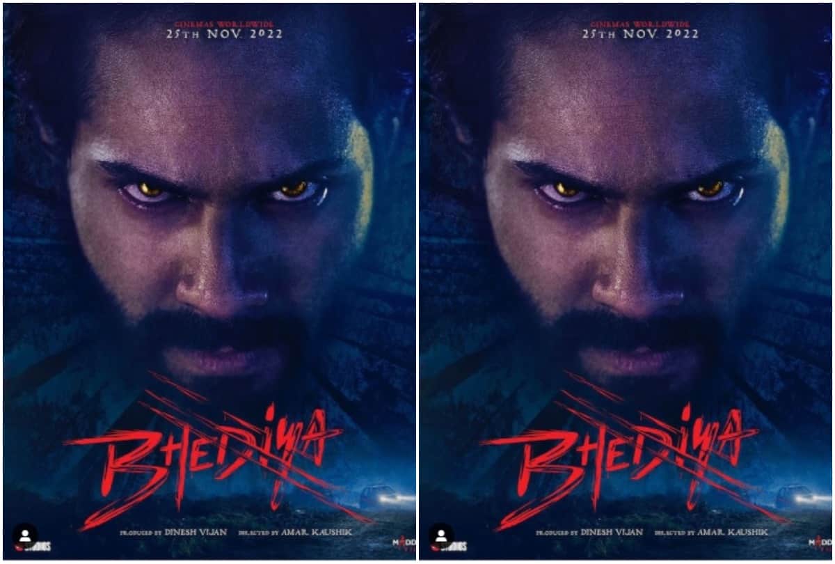 Varun Dhawan Kriti Sanon upcoming movie Bhediya first look release actor shares on instagram