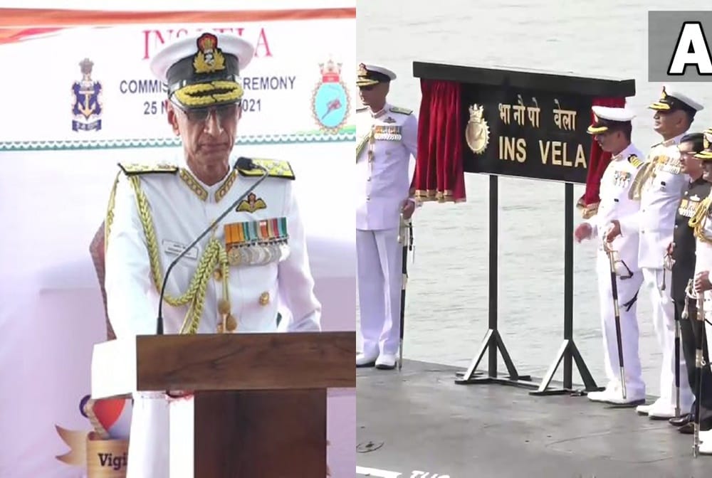 Navy Chief Admiral Karambir Singh says Closely Monitoring Defence Cooperation Between China, Pakistan on occasion of INS Vela commissioned