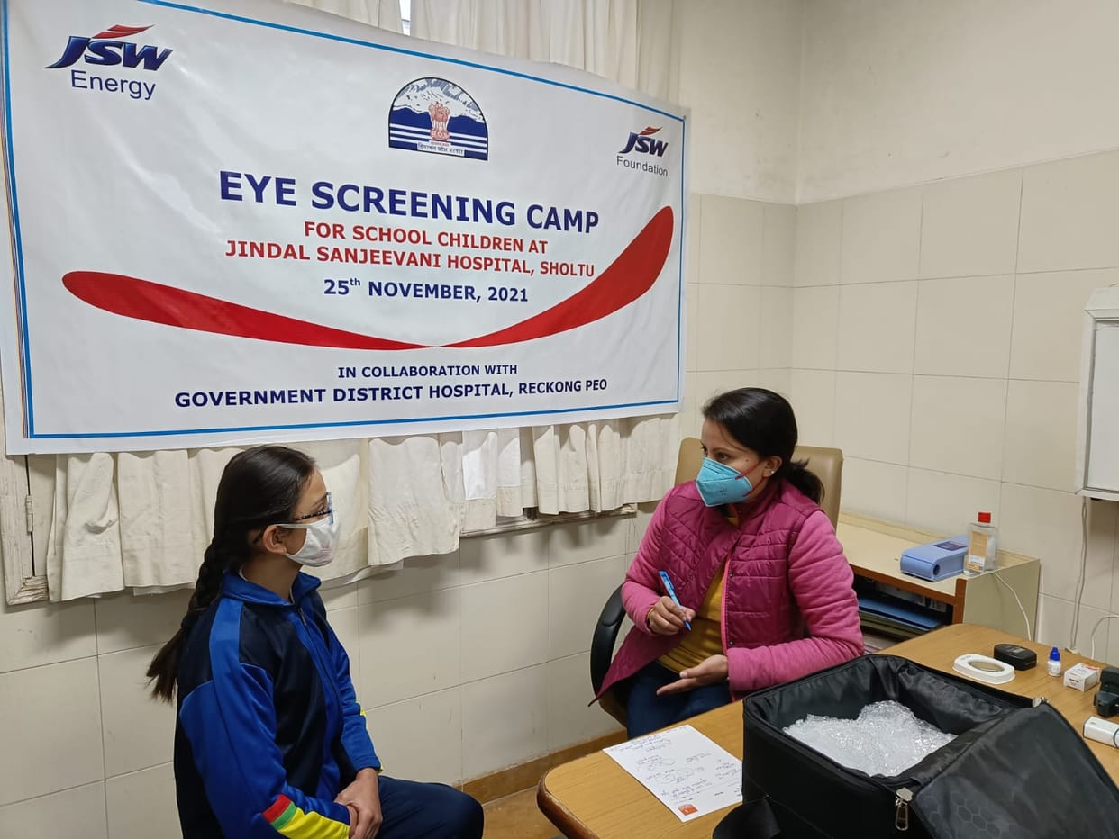 eyes checkup camp for student in choltu rekangpeo