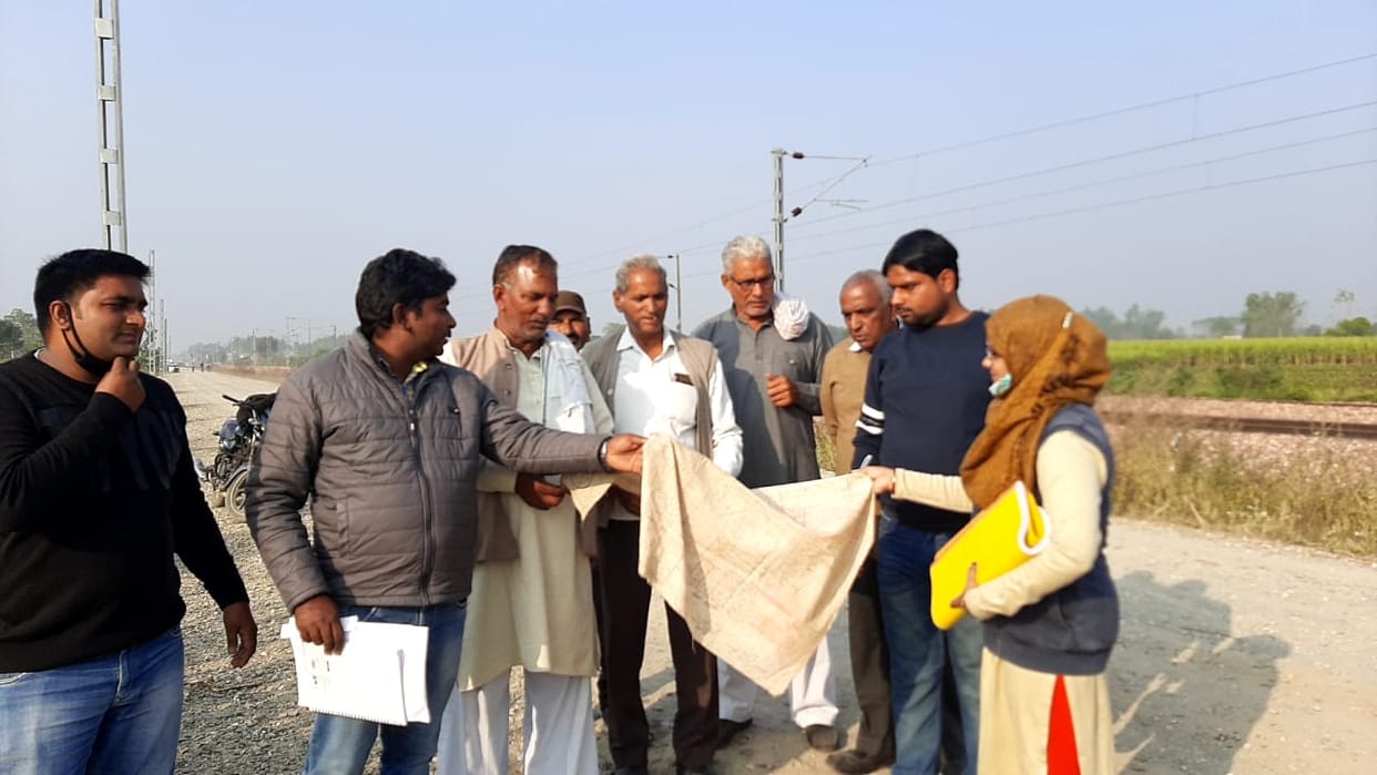 Revenue team did physical verification on the 13th day of dharna