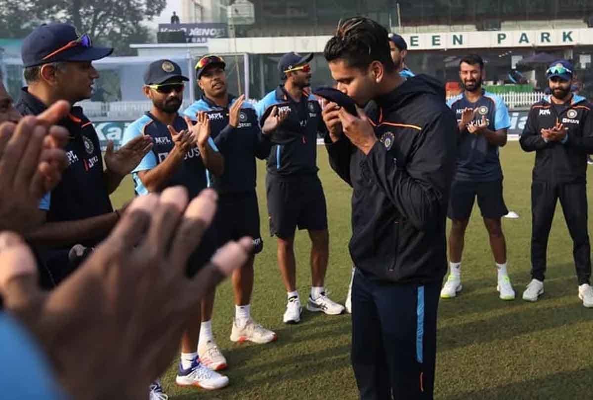 Gavaskar gave Test cap and Shreyas Iyer won the heart